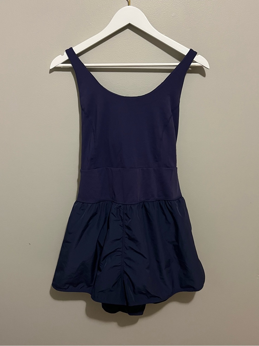 Avia Navy Blue Solid Romper Scoop Neck Sleeveless Pullover Stretch XL 16-18